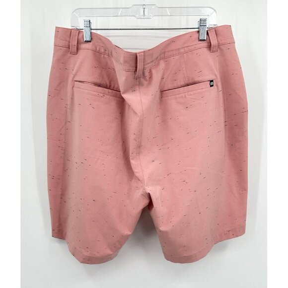 TRAVIS MATHEW golf shorts good fun splatter print flat front stretch pink 40 - Picture 5 of 8